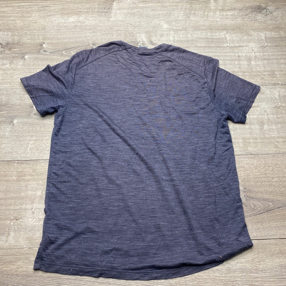 Icebreaker Shirt Cool-Lite Mens Large Purple Merino Wool Blend Short Sleeve Tee - Picture 7 of 10
